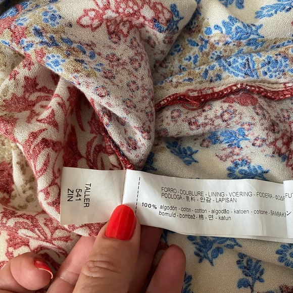 ZARA Trafaluc collection Floral Cottage Core Boho Prairie Midi Dress - Picture 8 of 14